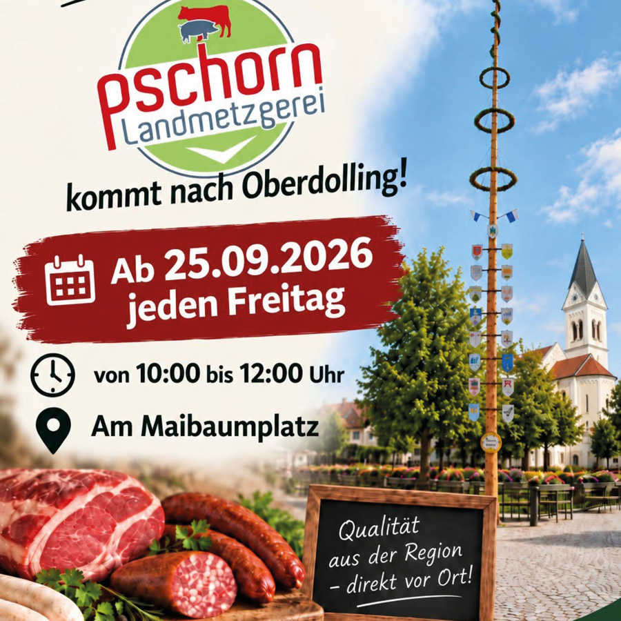 Frische Metzgerwaren jeden Freitag am Maibaumplatz